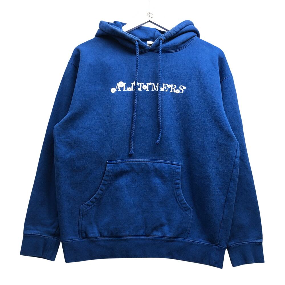 Alltimers Sweatshirt Hoodie Men's Medium M Long Sleeve Graphic Drawstring Blue